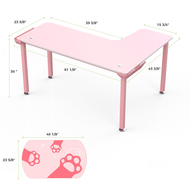 Abbate L-Shaped Computer Desk