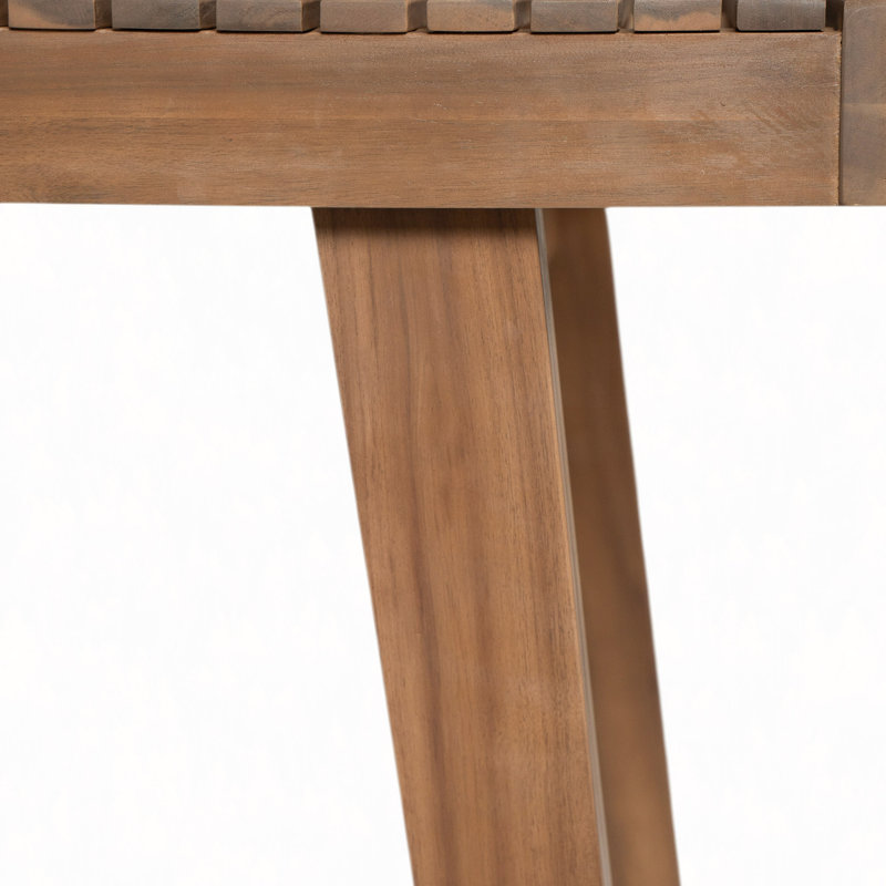 69" Acacia Wood Outdoor Dining Table With Slatted Top, 300 Lbs Weight Capacity, Ideal For Patio & Garden Gatherings, Brown