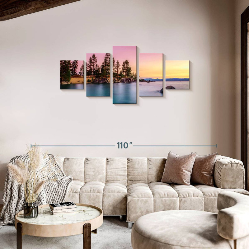 Sunset At Lake Tahoe, 34" H x 74" W