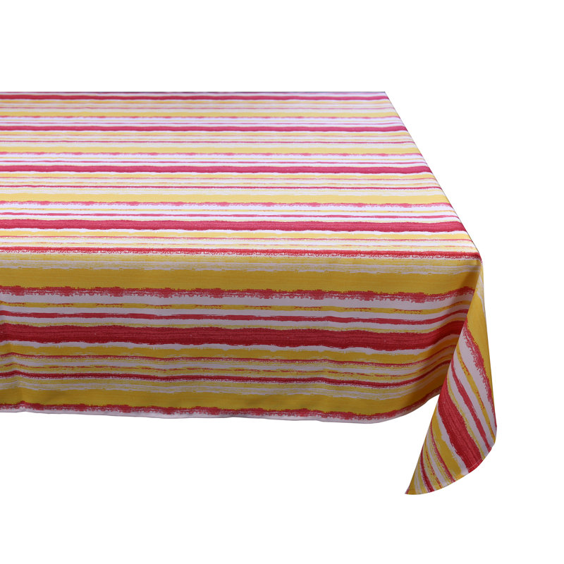 Nikolas Tablecloth, Red/Yellow/White, 152cm W x 305cm L