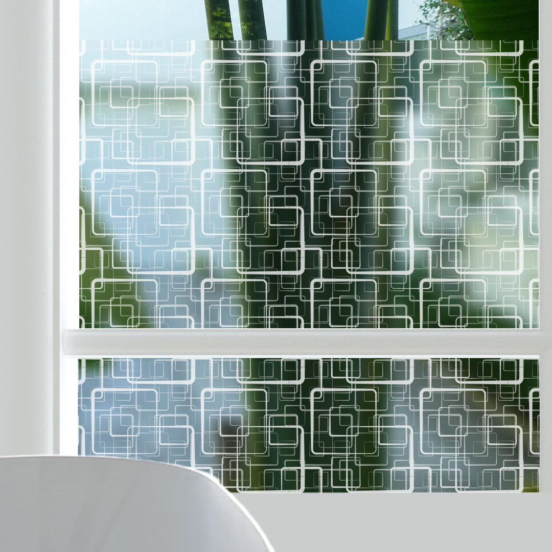 Squares Sheer Window Film Stick Pretty 