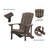 Younts Outdoor HIPS Plastic Adirondack Chair Modern Patio-591462194