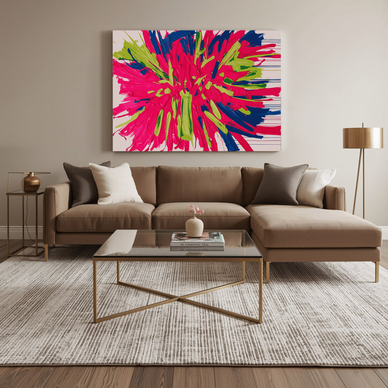 «Neo Expressionism 97», art mural sur toile rouge, H 11 po x l 14 po