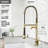 Zurich 27" H 1-handle Pull-Down Kitchen Faucet-100097102
