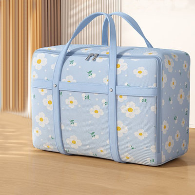  Double Zipper Storage Bags or Moving Packing Bags, Closet Organizers and Storage, Clothes Storage Bins Containers for Blanket, Comforter, Pillow, Bedding (Blue, M)