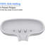 Paquet de 2 porte-savon en silicone avec plateau de drainage blanc et gris