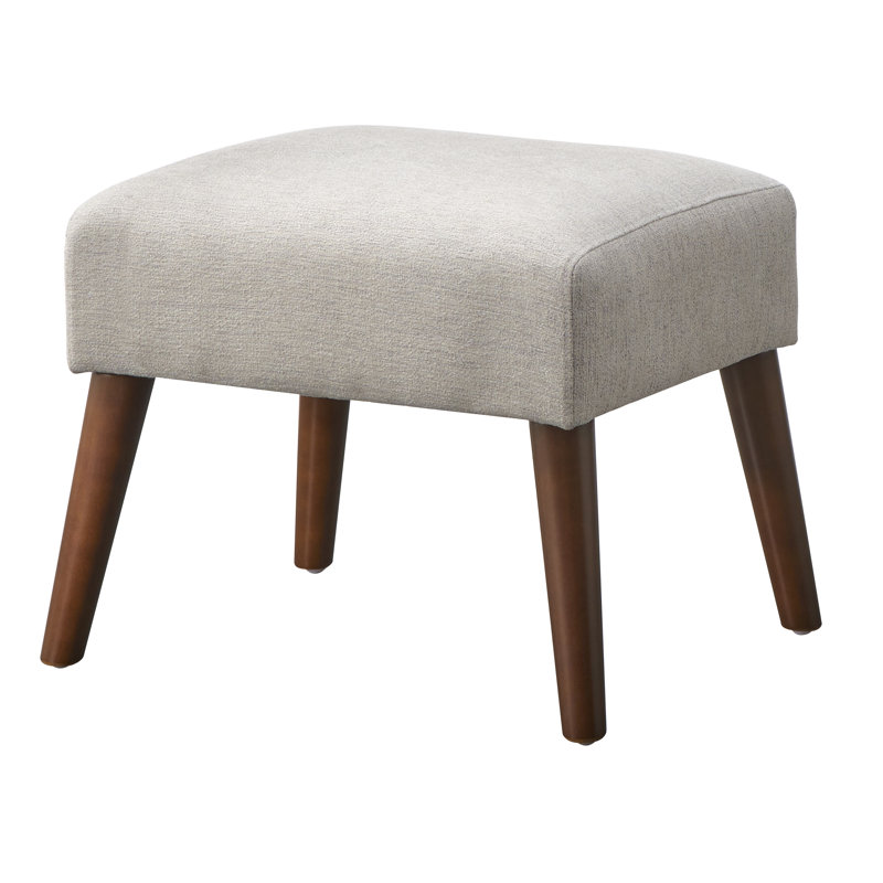 Piersten Upholstered Ottoman, White Linen