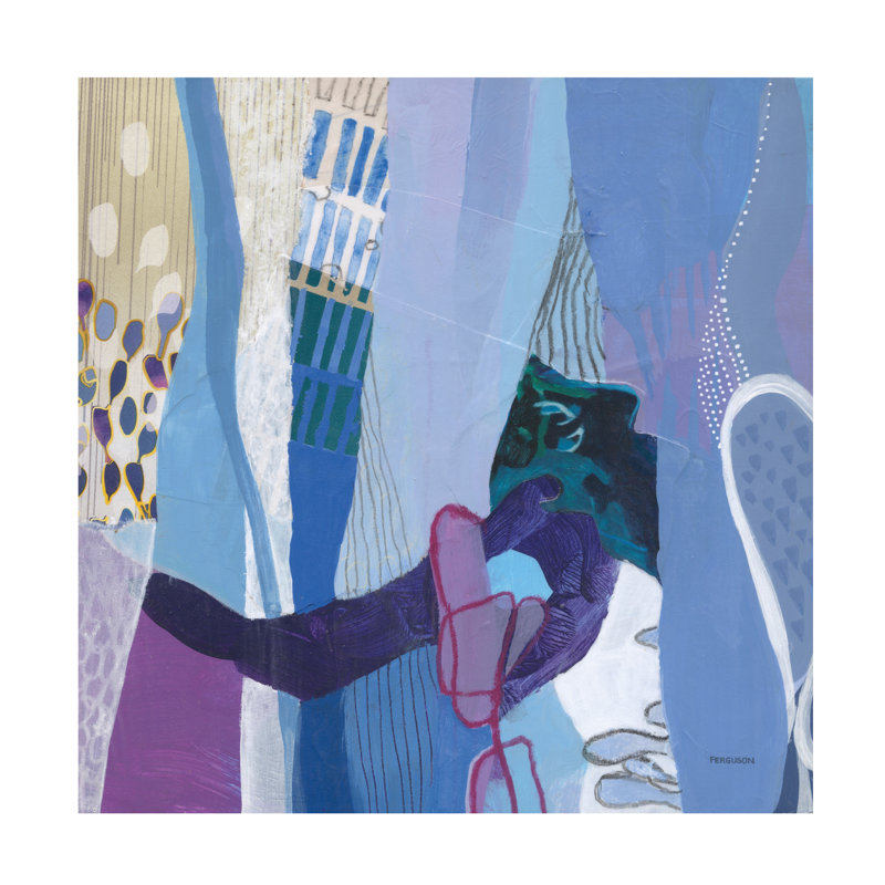 Art sur toile «Periwinkle» par Kathy Ferguson, H 14 po x l 14 po