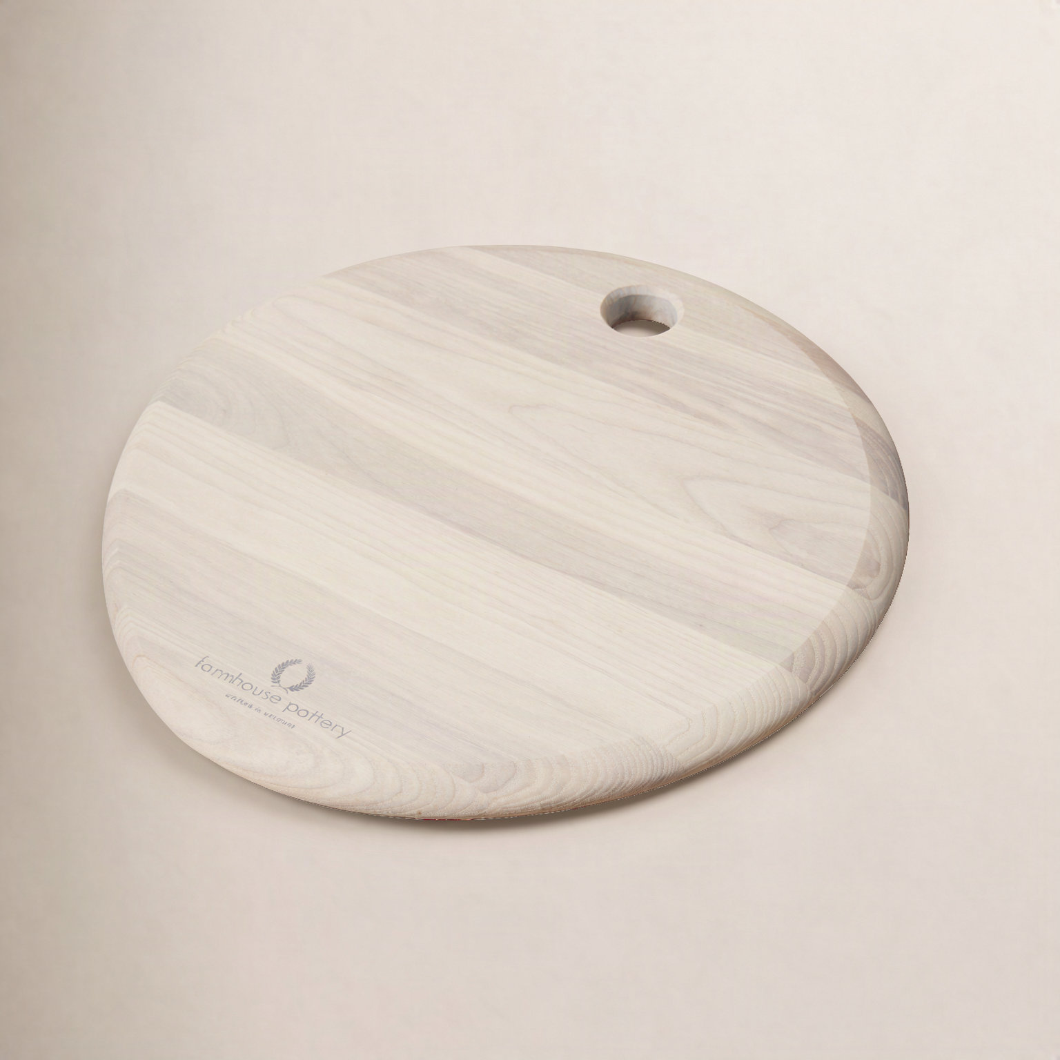 Round Wood Cheese Board, Medium: 12", White