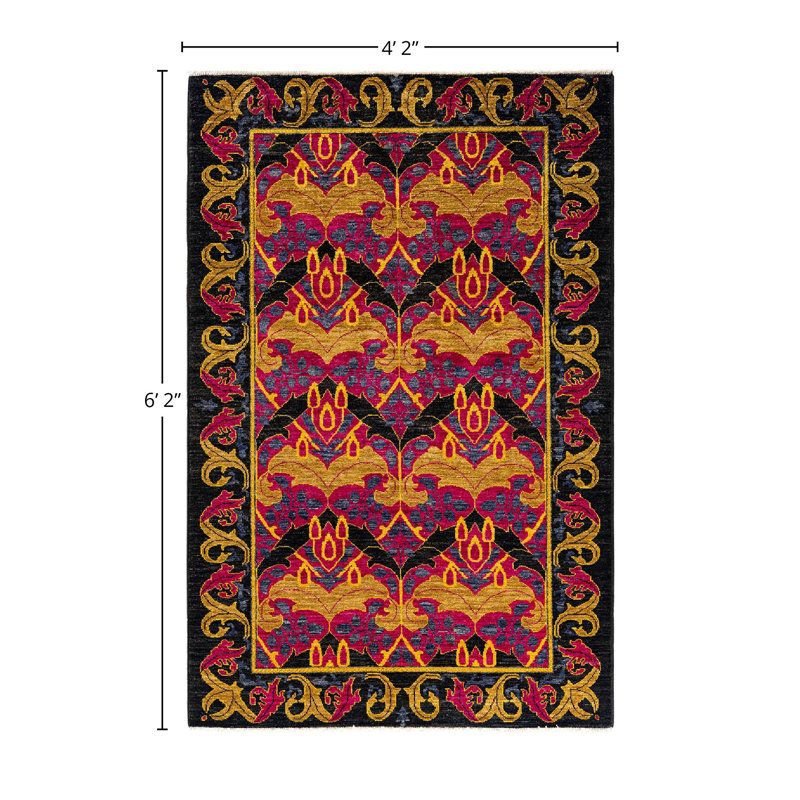 Vladislav One-of-a-Kind 4' 2" x 6' 2" Hand Knotted Area Rug
