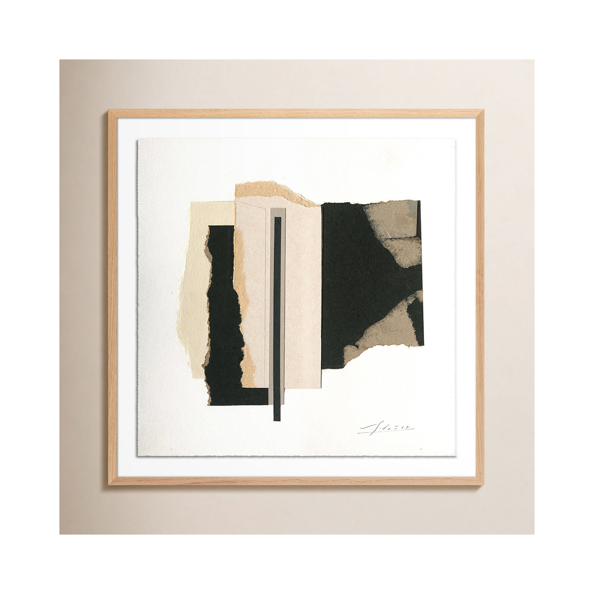 No. 6 by Valeria Sidanez, White Oak Framed, 48" H x 48" W