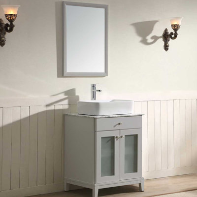 Julie 24'' Single Bathroom Vanity with Stone Top