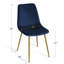 Ensemble de table de salle à manger 4 personnes Lastrup avec table rectangulaire de 47 po et 4 chaises rembourrées dorées-484201413