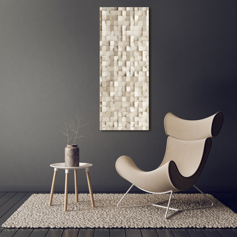 Wooden Cubes - Wrapped Canvas Print