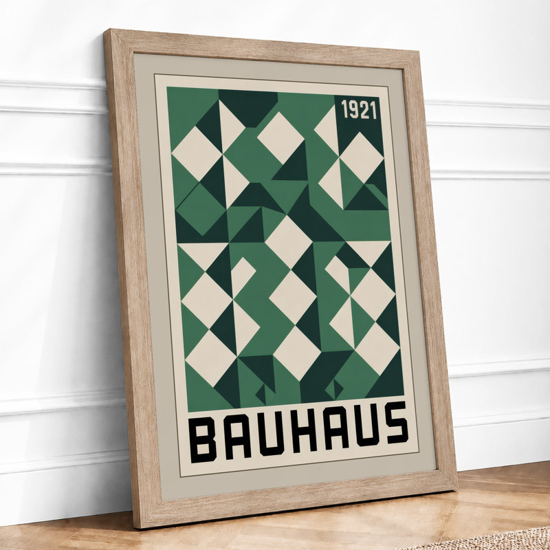 Bauhaus Geometry 1921 Geometric - Framed Print, A3 - 42.0 x 29.7 cm, Oak