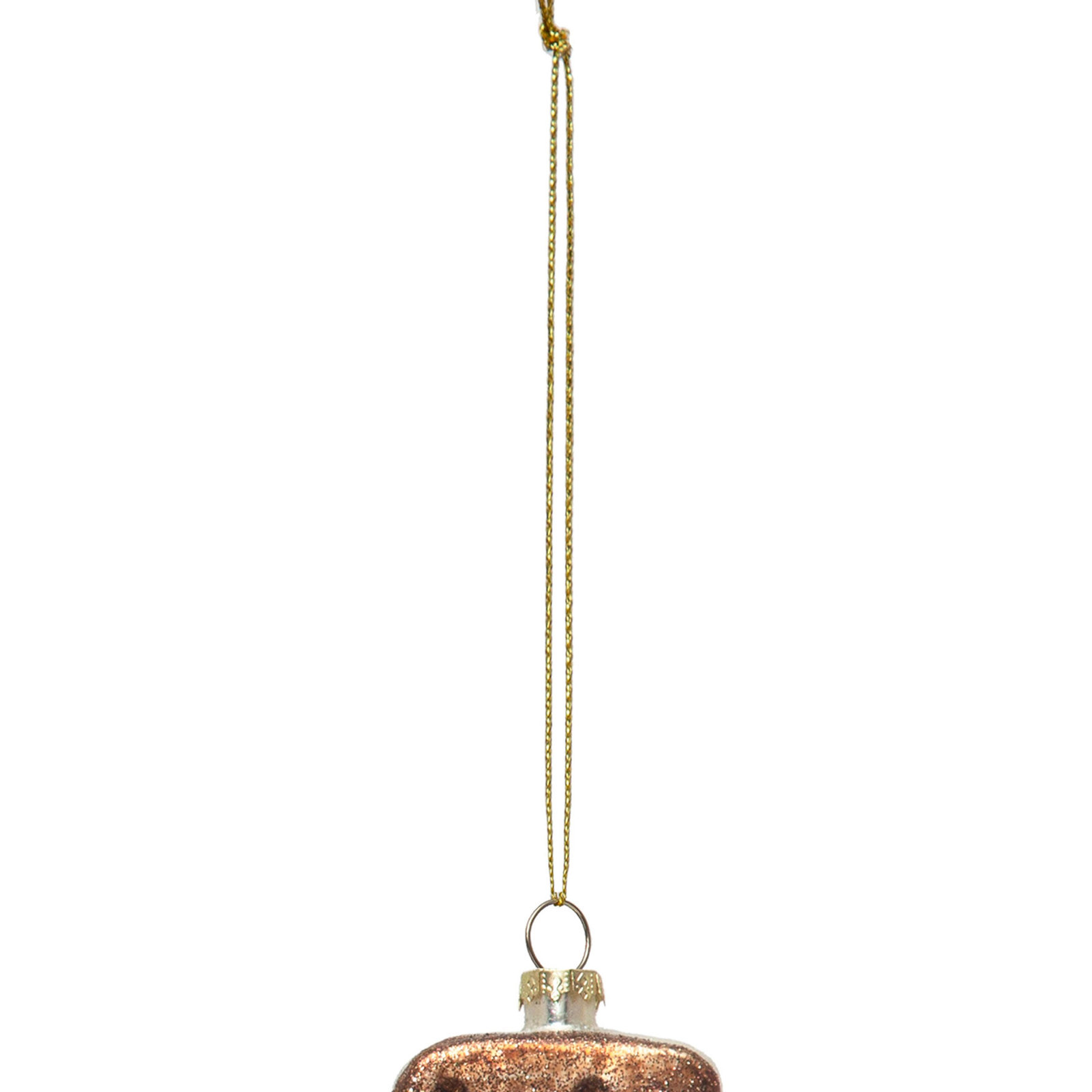 5.375'' Geometric Glass Hanging Figurine Ornament