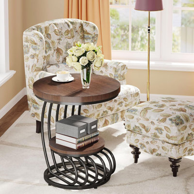 Table d'appoint Ondray, table de bout, table d'appoint, table d'appoint de salon, avec rangement