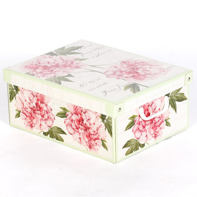 Boîte de rangement: moyen - pivoine