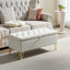 Banc rembourré en tissu avec 4 pieds-1164397997