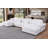 Errett Modern Fabric U-shape Sectional With 2 Ottomans-588844579
