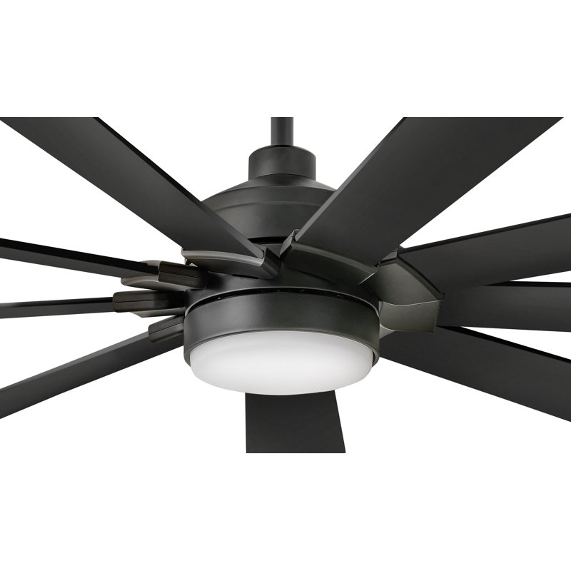 Hinkley Turbine LED Ceiling Fan, Matte Black