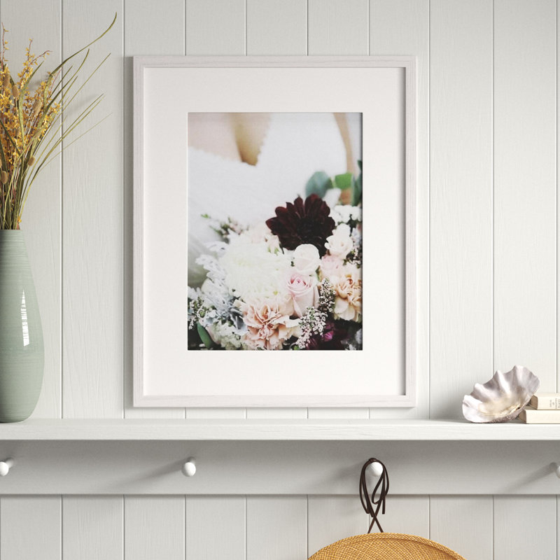 Charli Picture Frame with Mat, White