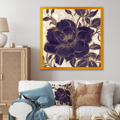 Blue Gold Peonies Emotions III " Blue Gold Peonies Emotions III " Print