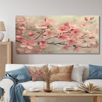 Pink Grey Apple Blossoms Of Spring II - Apple Blossom Wall Art Print