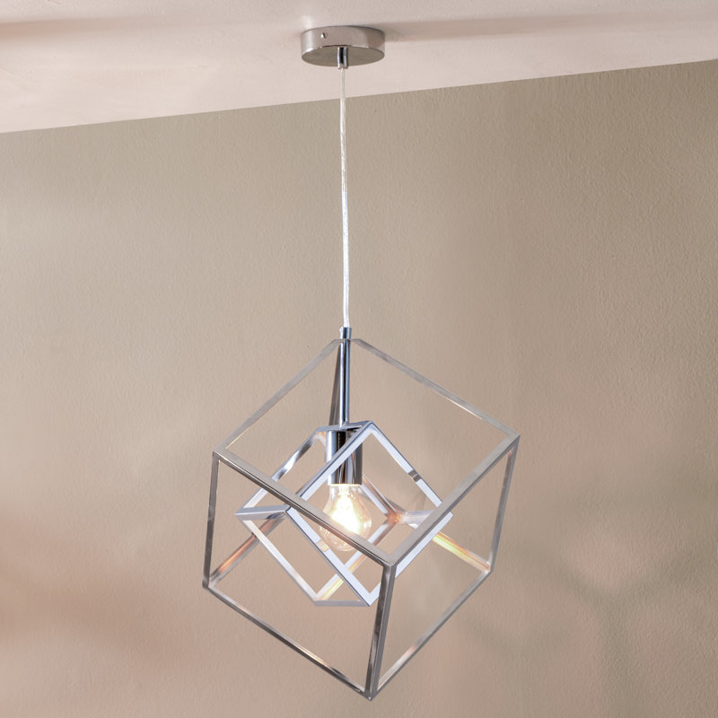 Adamantia 1 - Light Steel Square/Rectangle Pendant