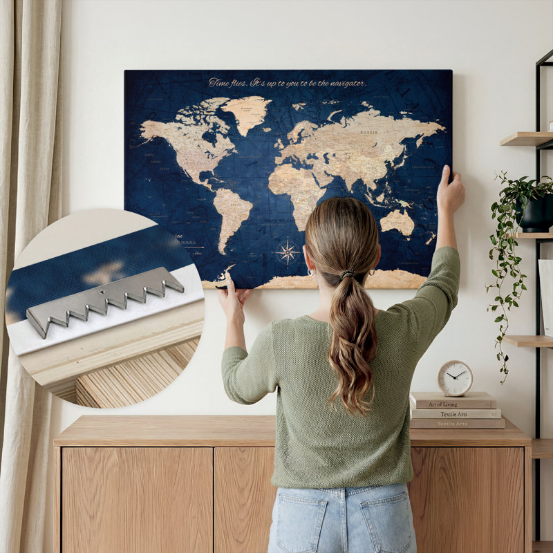Carte du monde personnalisée, H 24 po x l 36 po, Oui