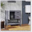 Meuble-lavabo gris 30 po avec miroir et plateau seulement