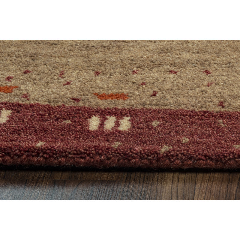 Clitherall Wool Striped Indoor Rug, Rectangle 5' x 8'