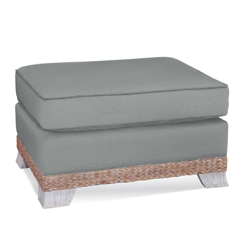 Fairwind Upholstered Ottoman, Light Blue Performance Fabric; 0851-55