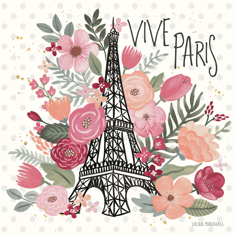 Paris est en fleurs III, H 12 po x l 12 po, Non, Toile tendue