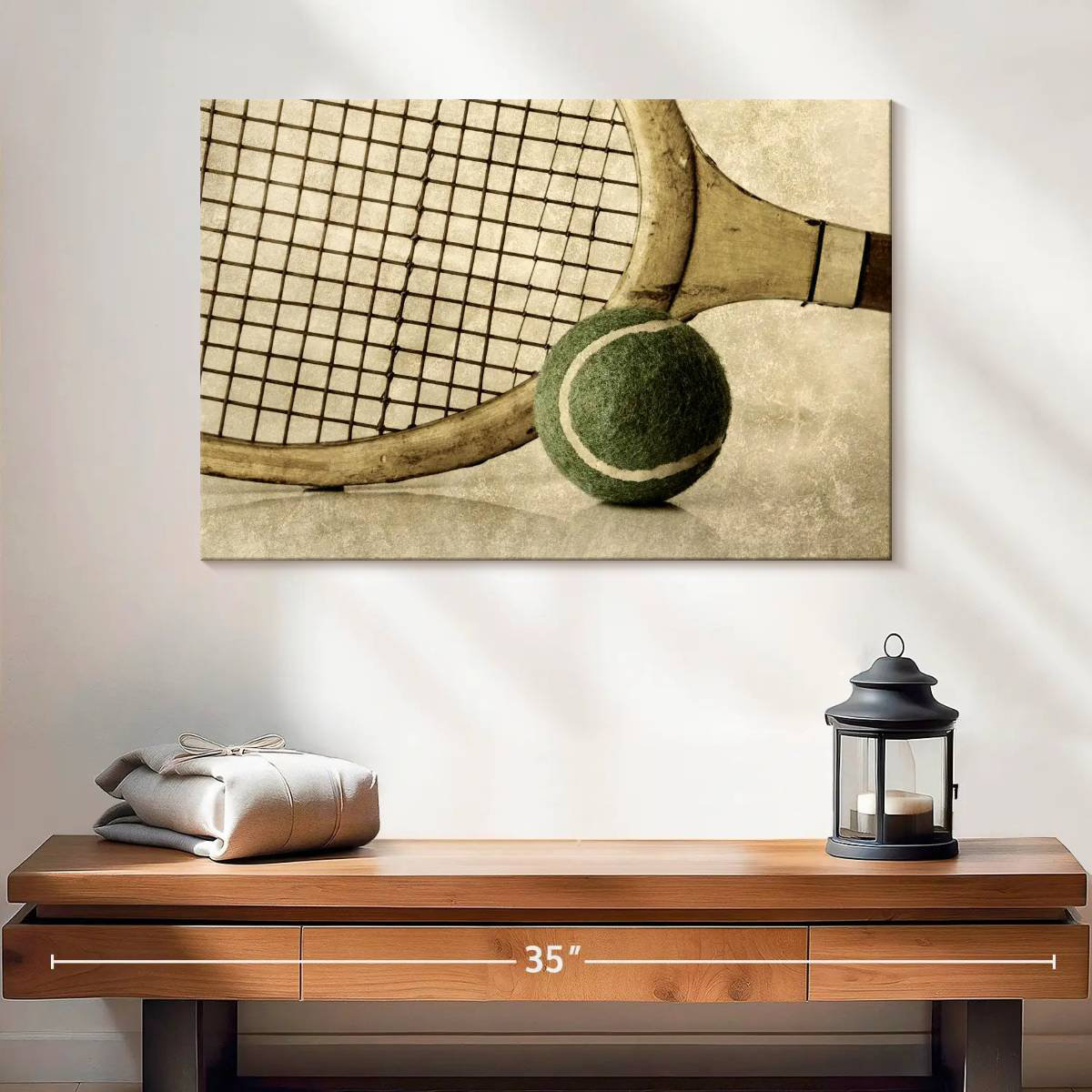 Elephant Stock Old Tennis Racket And Ball | Wayfair