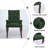 Upholstered Chenille Fabric Accent Dining Chair, Curved Solid Wood Legs, Elegant Tufted Club Dining Room Kitchen Room Arm Dining Chair-1742857952