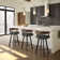 Drees Swivel Upholstered Counter & Bar Stool with Wood Backrest