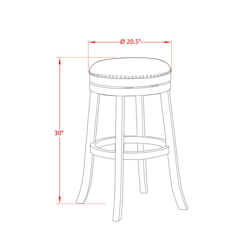 Tabouret de bar Devers, Lin blanc, Tabouret de bar (siège d'une hauteur de 30 po)