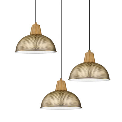 Luminaire suspendu en dôme à 3 lumières Logue