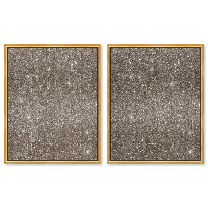Lost City Set Canvas Architecture Print by Oliver Gal, Black Frame, 16 x 20, 31"H x 37"W, Gold Floater Frame
