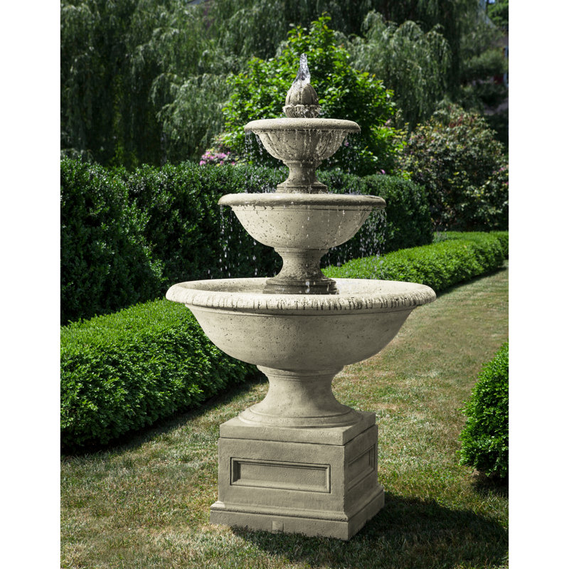 Fontaine de jardin en béton Monteros, Vert