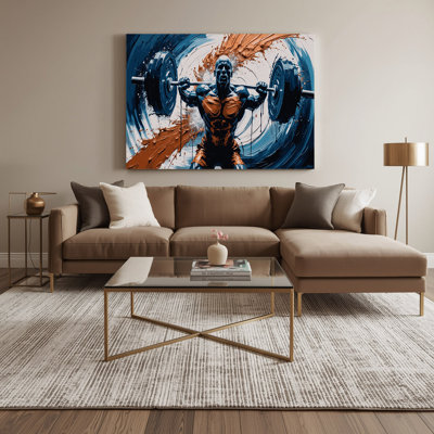 Sports CrossFit Blue Canvas Wall Art