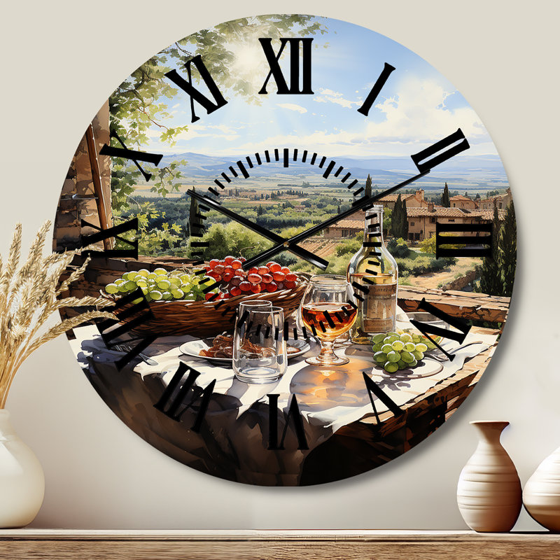 Horloge murale Vineyard Rendezvous In Rioja I, Médium