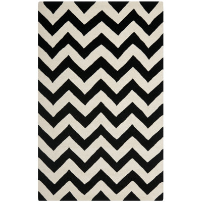 Hidevale Chevron Wool Hand Woven Area Rug