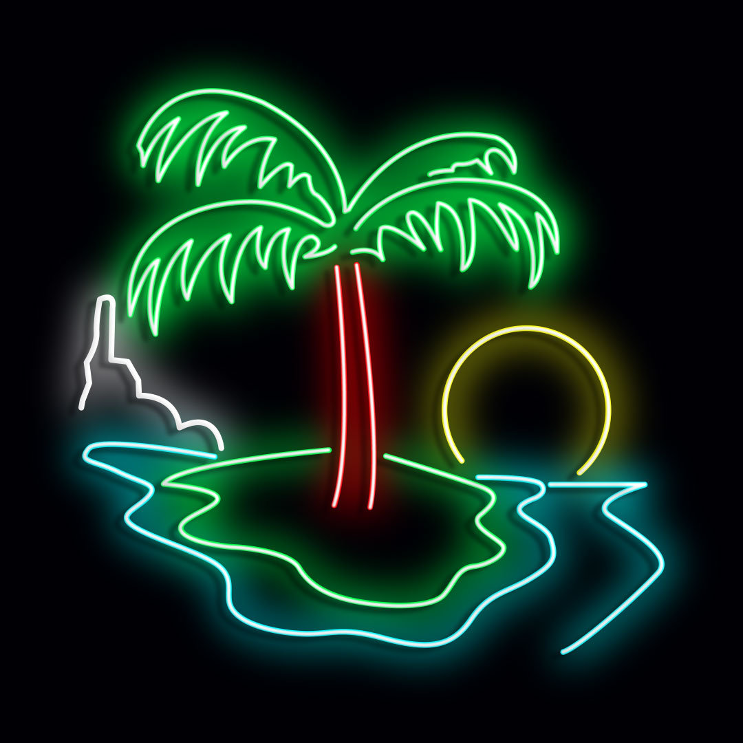 Neon Sign Tropics Wall Décor