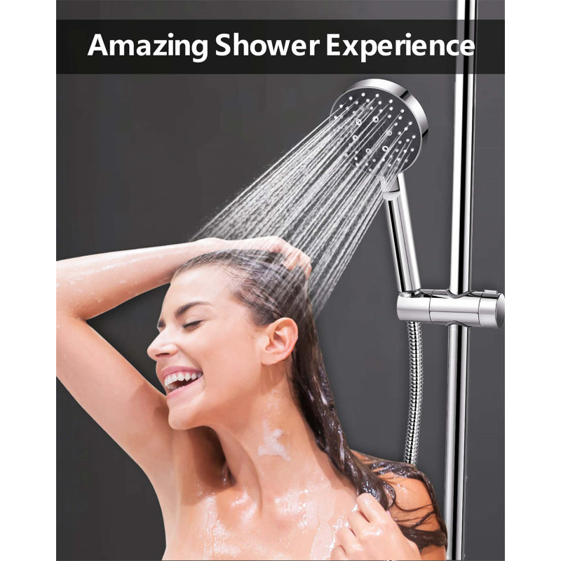 Massage/Jet Handheld Shower Head, Matte Black/Chrome