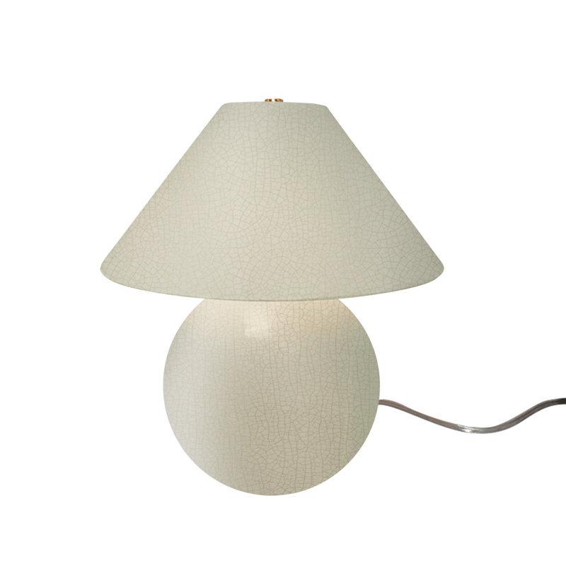 Lampe de table en céramique Caroldine, Craquelure vert céladon, 16.75" H x 15" W x 15" D