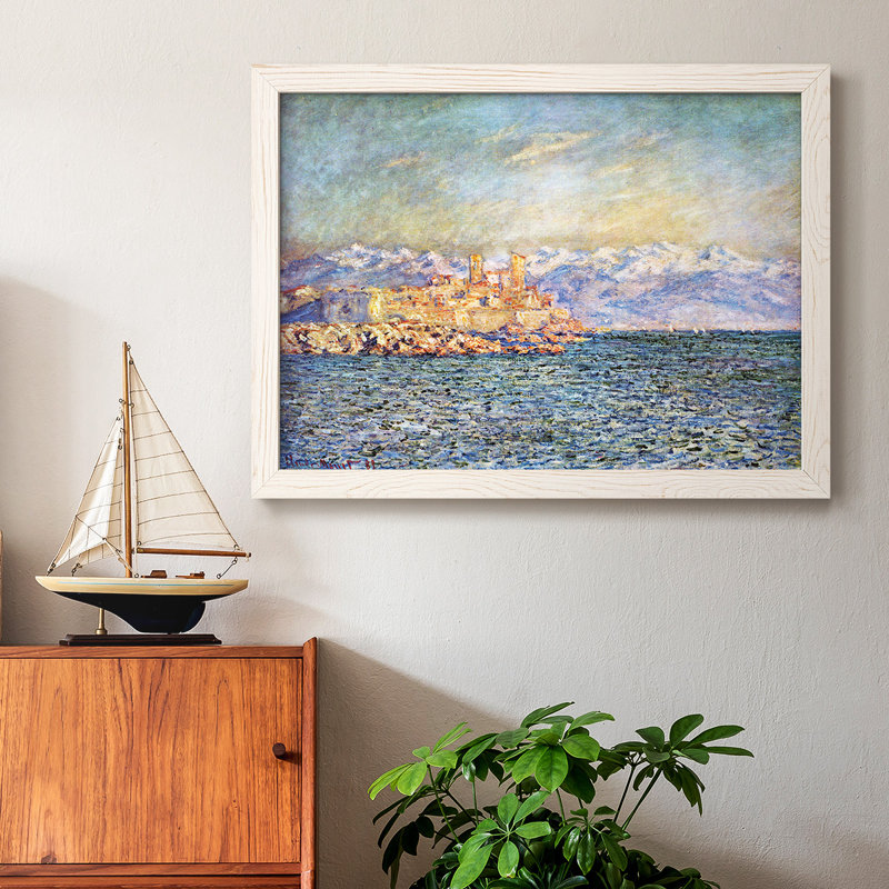 "The Old Fort In Antibes" par Monet, reproduction d'art sur toile, Blanc, H 18 po x l 26 po x P 1,5 po