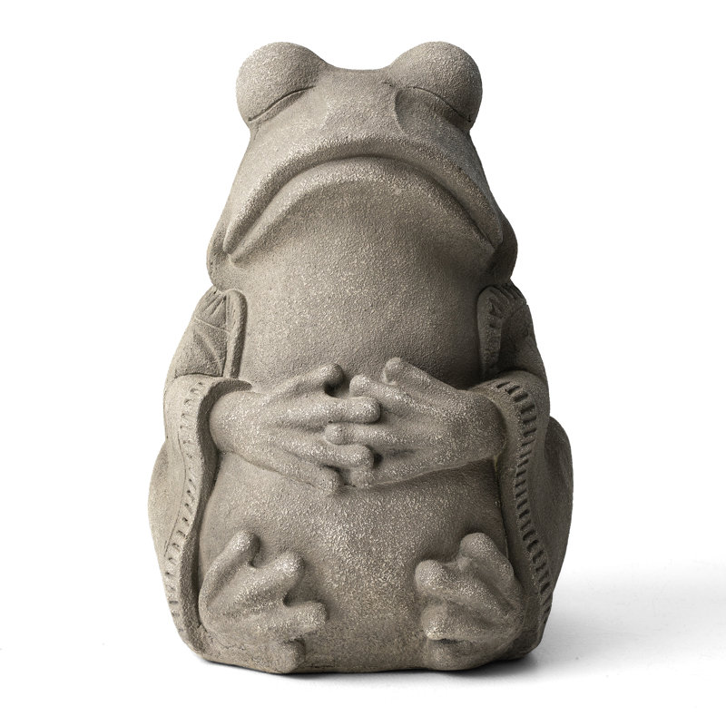 Statue de jardin grenouille de style zen de 16,75 po H MGO