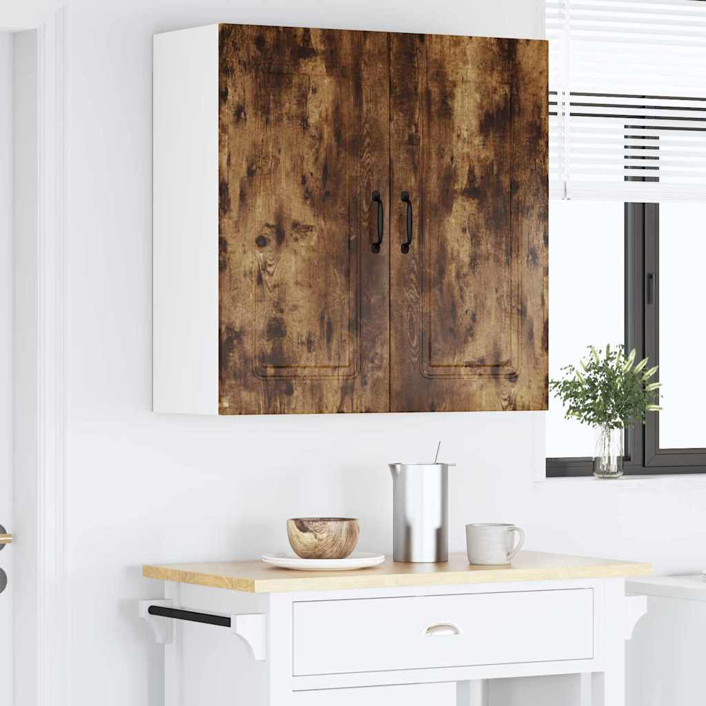 VIDAXL Smoked Oak Kitchen Wall Cabinet - 2 Door - Image 2